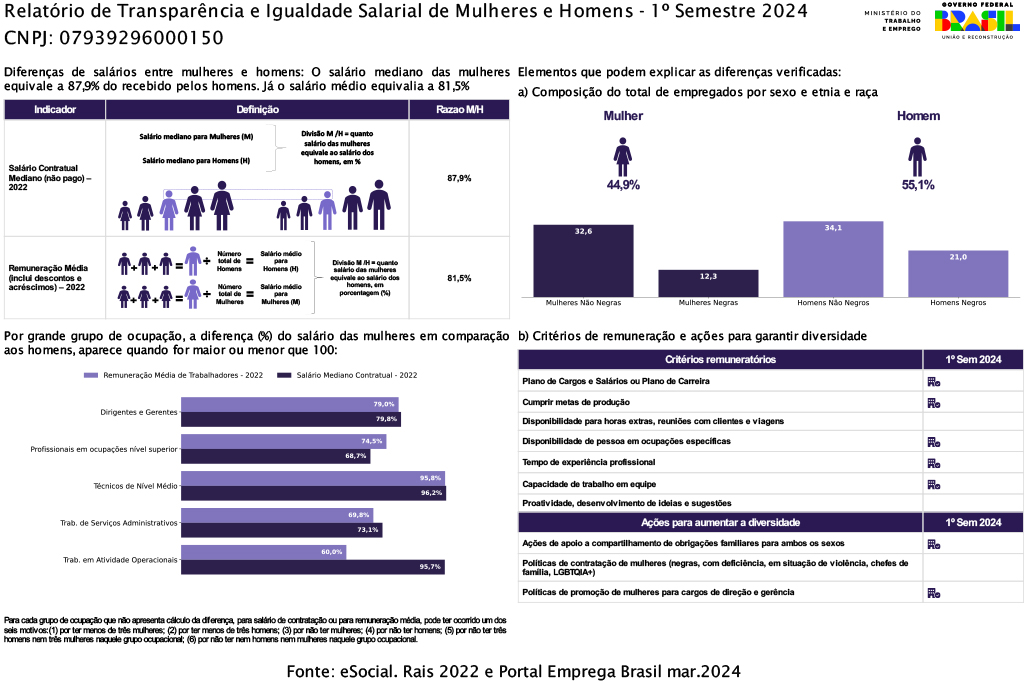 Relatorio MTE Lei de Igualdade Salarial