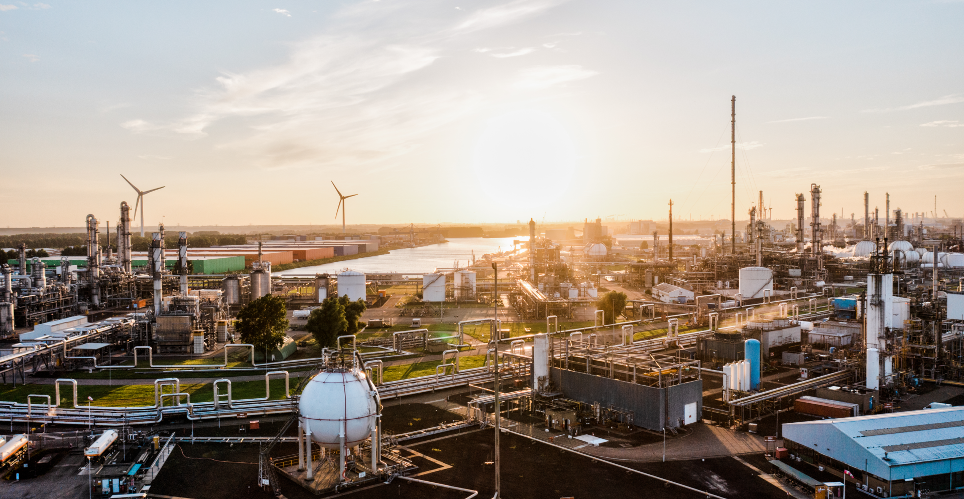 Industrial aerial view