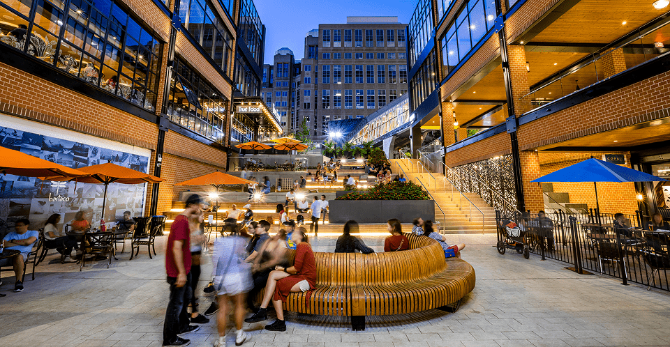 Ballston Quarter, a shopping, dining, and entertainment complex in Arlington, Virginia.  