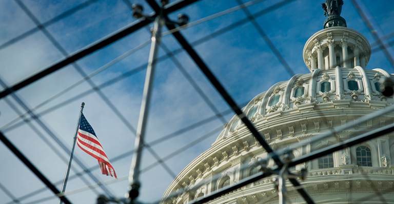 The U.S. Capitol building in Washington, D.C., captured on July 9, 2019, showcasing its iconic dome and architectural grandeur.