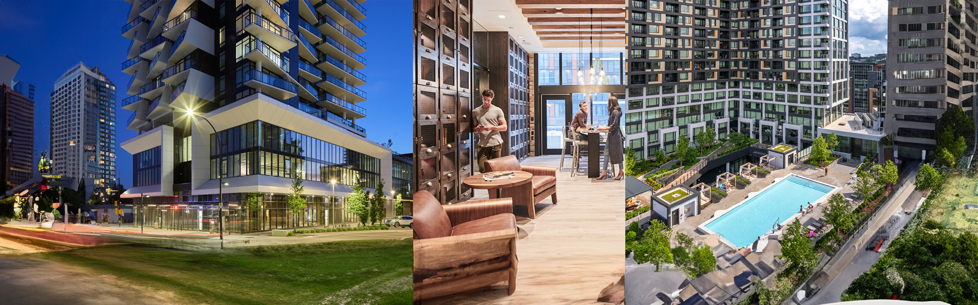 A stunning view of luxurious condos in Toronto, showcasing modern architecture and vibrant city life.