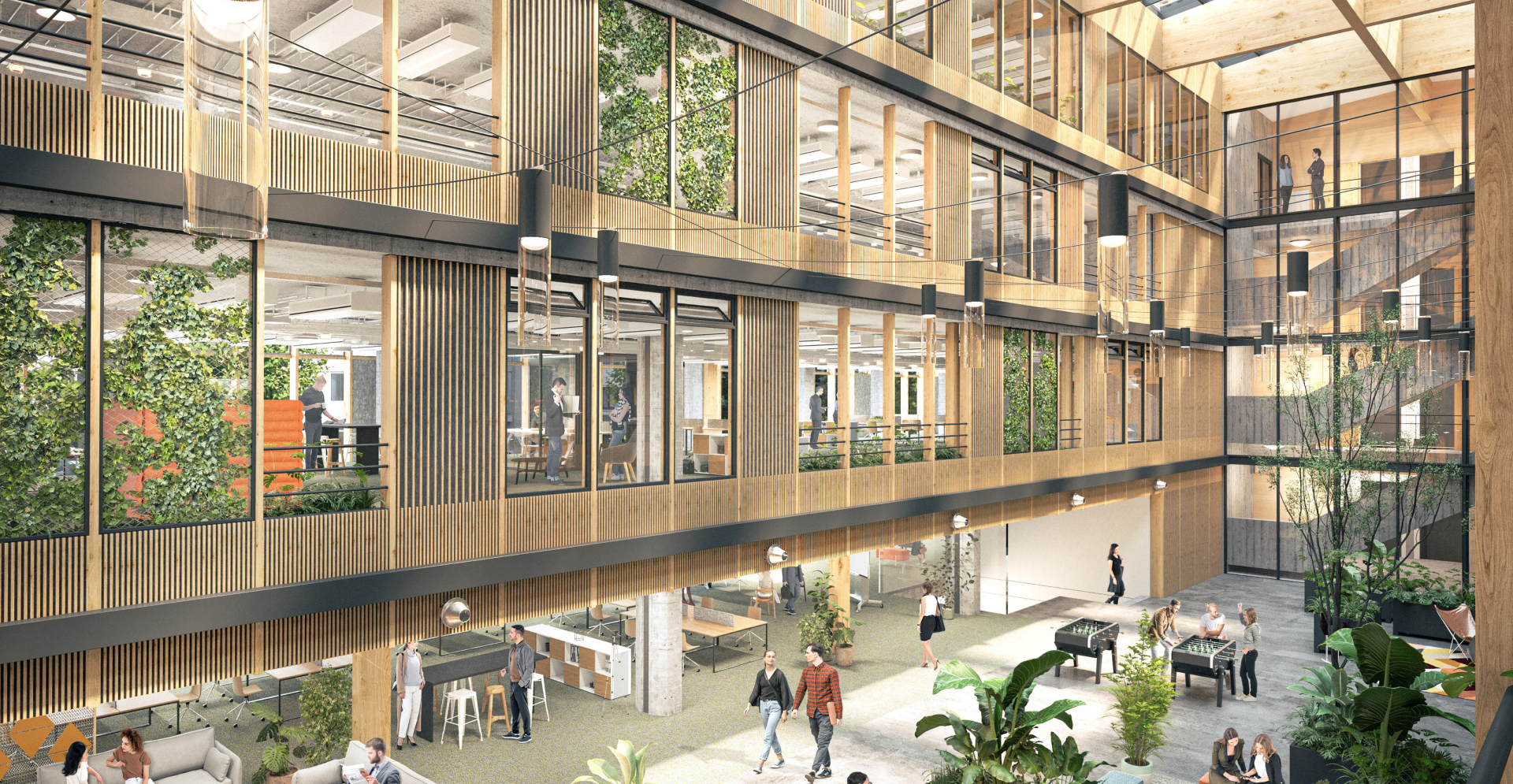 Het zicht op het Pachéco-gebouw na de renovatie