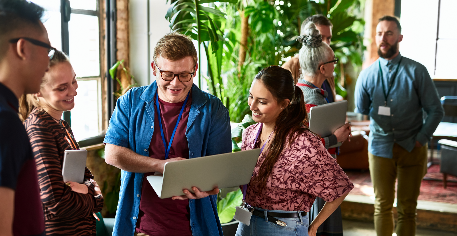 A diverse group of individuals engaged in a discussion or collaboration.